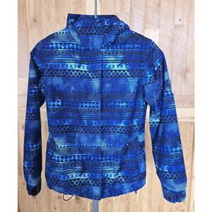 Aperture Women's Small Waterproof Insulated Blue Aztec Print Ski & Snow Jacket